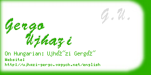 gergo ujhazi business card